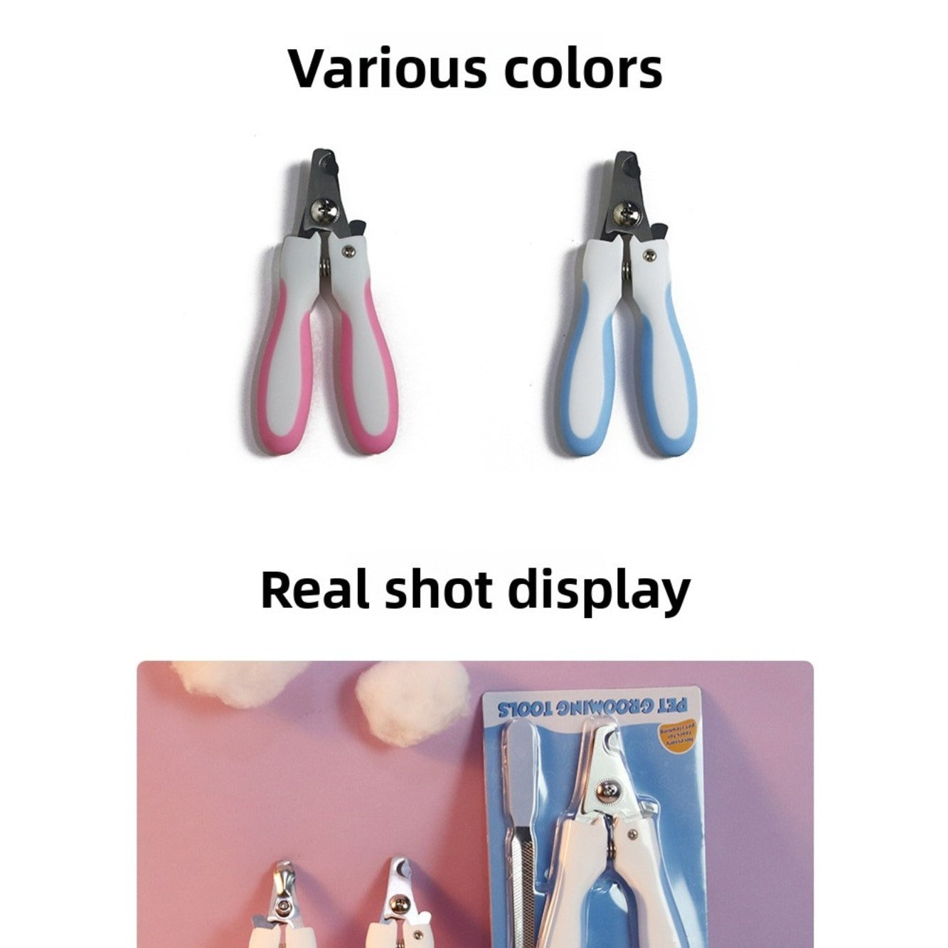 BNMQ pet nail scissors product packaging | Emballage des ciseaux à ongles BNMQ pour animaux