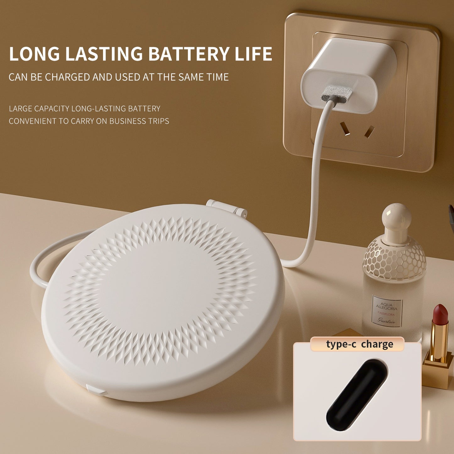 Cross-border popular led makeup mirror portable folding flip mirror portable makeup mirror charging travel mini mirror