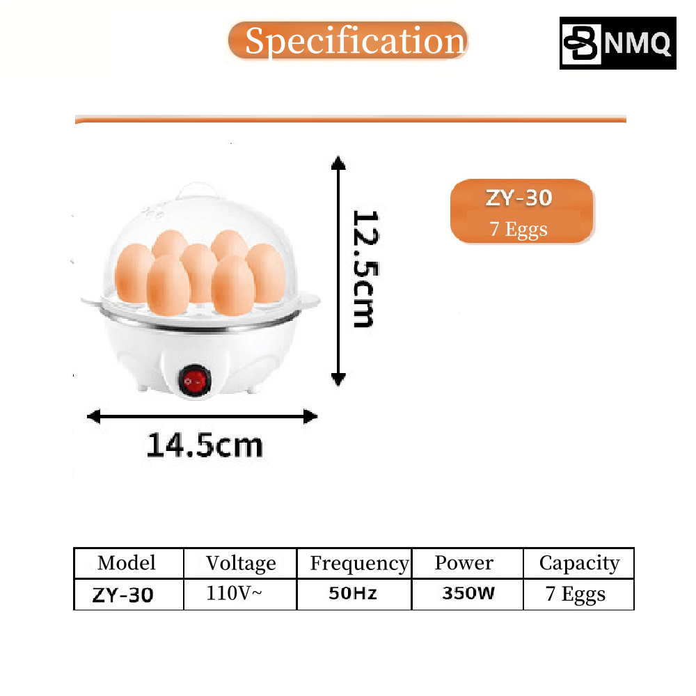 Mini Egg Steamer with auto shut-off, multifunctional egg boiler, food-grade stainless steel, 110V-10V US plug, PP material, no batteries required, essential kitchen gadget for a healthy breakfast