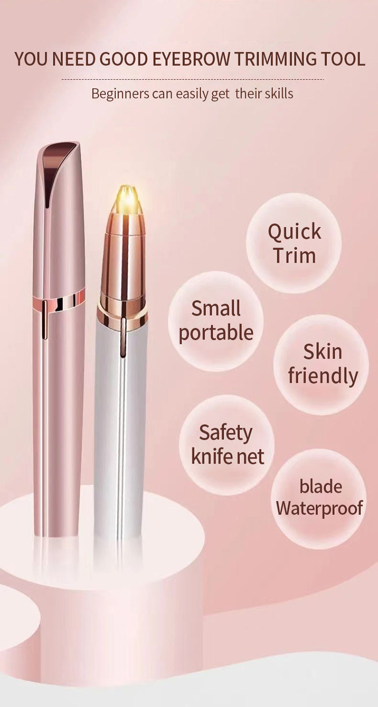 BNMQ eyebrow trimmer size comparison | Comparaison de taille de la tondeuse à sourcils BNMQ