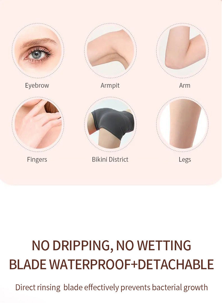 BNMQ eyebrow trimmer waterproof feature | Fonction étanche de la tondeuse à sourcils BNMQ