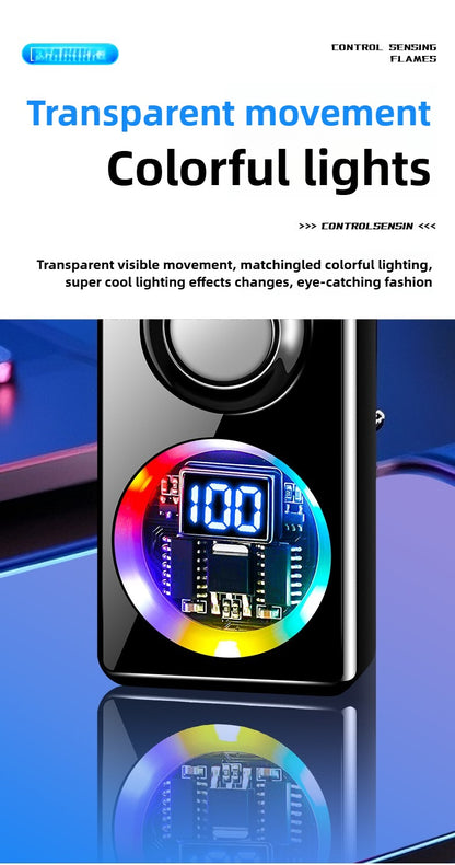 BNMQ Black technology voice-activated induction lighter trendy high-value lighter cigarette lighter fast charging lighter inflatable lighter