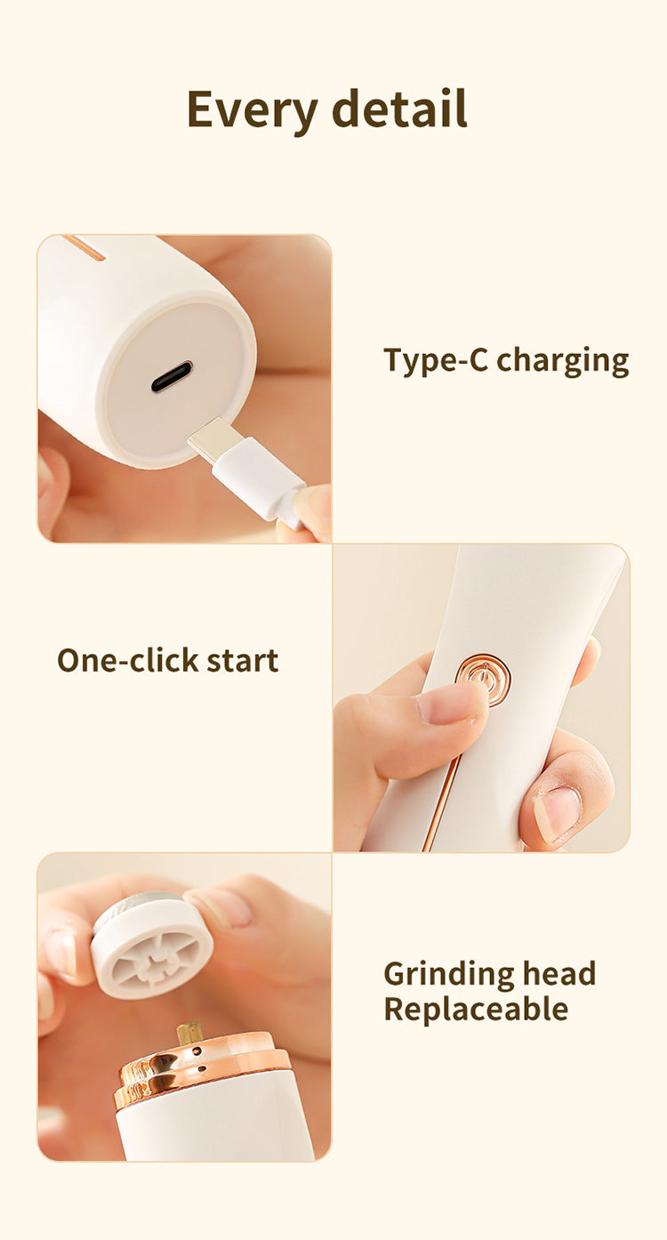 BNMQ Electric Foot Grinder – Rechargeable Callus Remover & Foot Care Tool for Smooth Heels