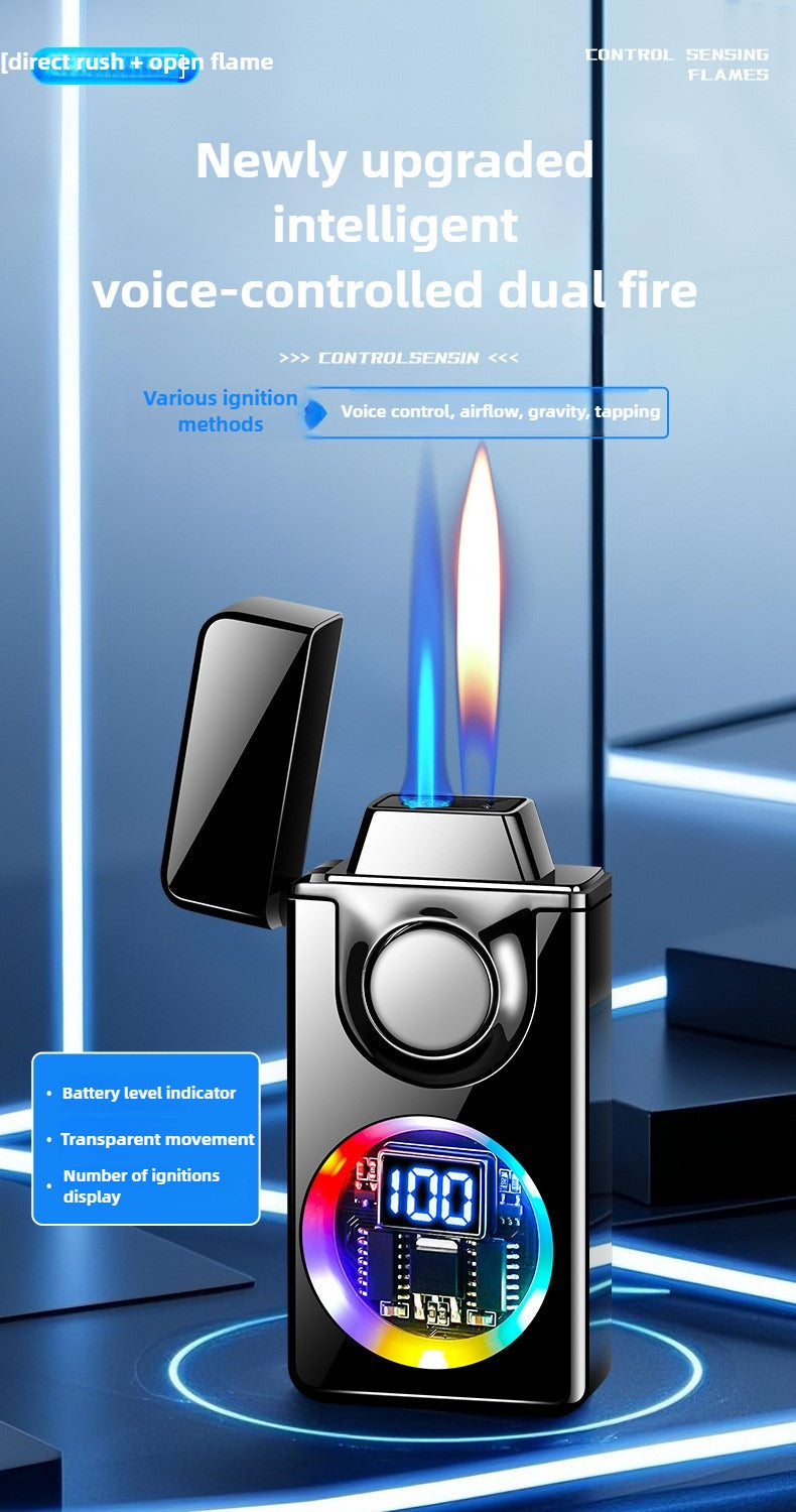 BNMQ Black technology voice-activated induction lighter trendy high-value lighter cigarette lighter fast charging lighter inflatable lighter