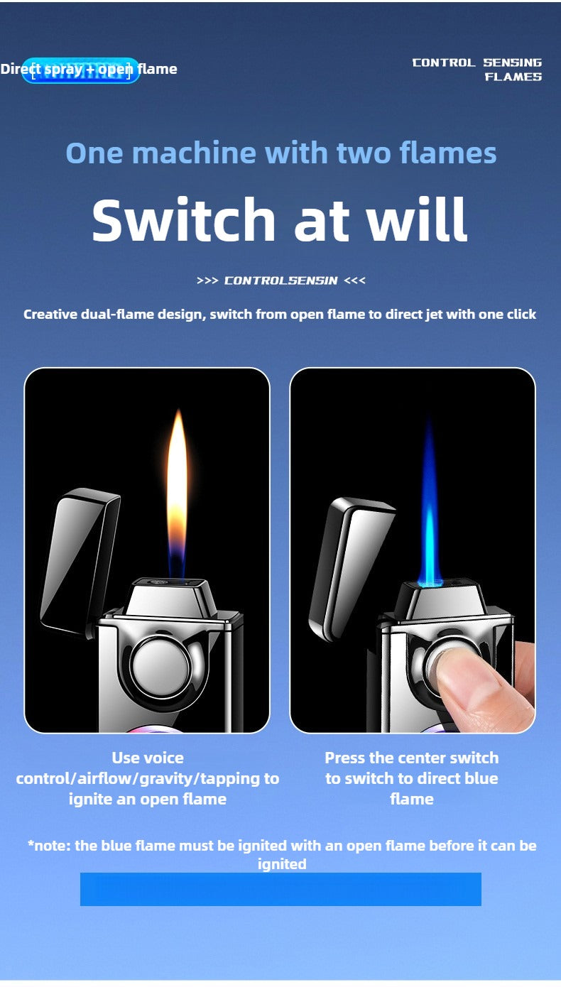 BNMQ Black technology voice-activated induction lighter trendy high-value lighter cigarette lighter fast charging lighter inflatable lighter