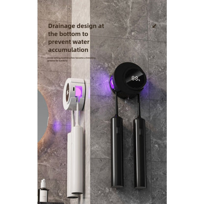 BNMQ New household non-punching toothbrush holder disinfection sterilization cleaner powerful ultraviolet sterilization wireless charging drying
