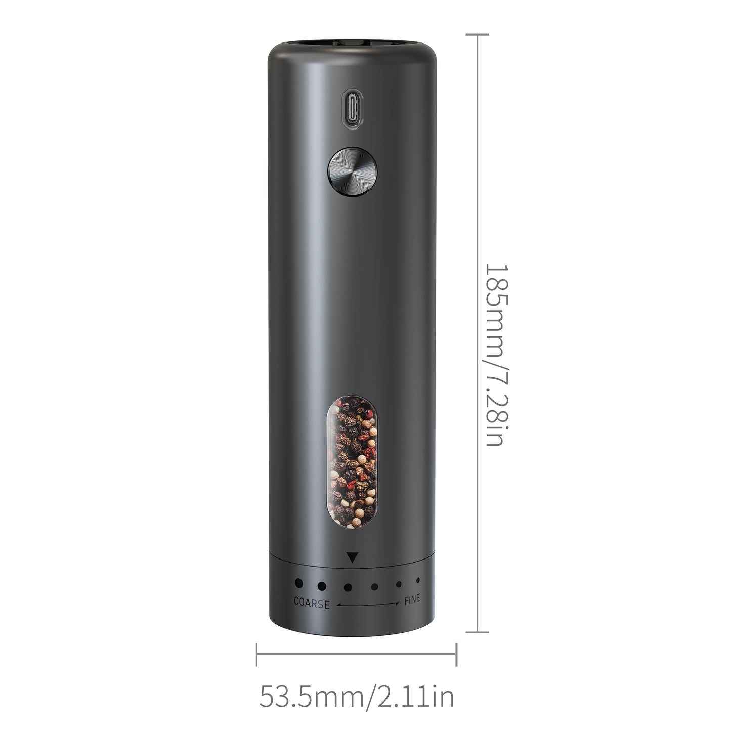 BNMQ rechargeable pepper mill USB charging port | Port de charge USB du moulin à poivre rechargeable BNMQ