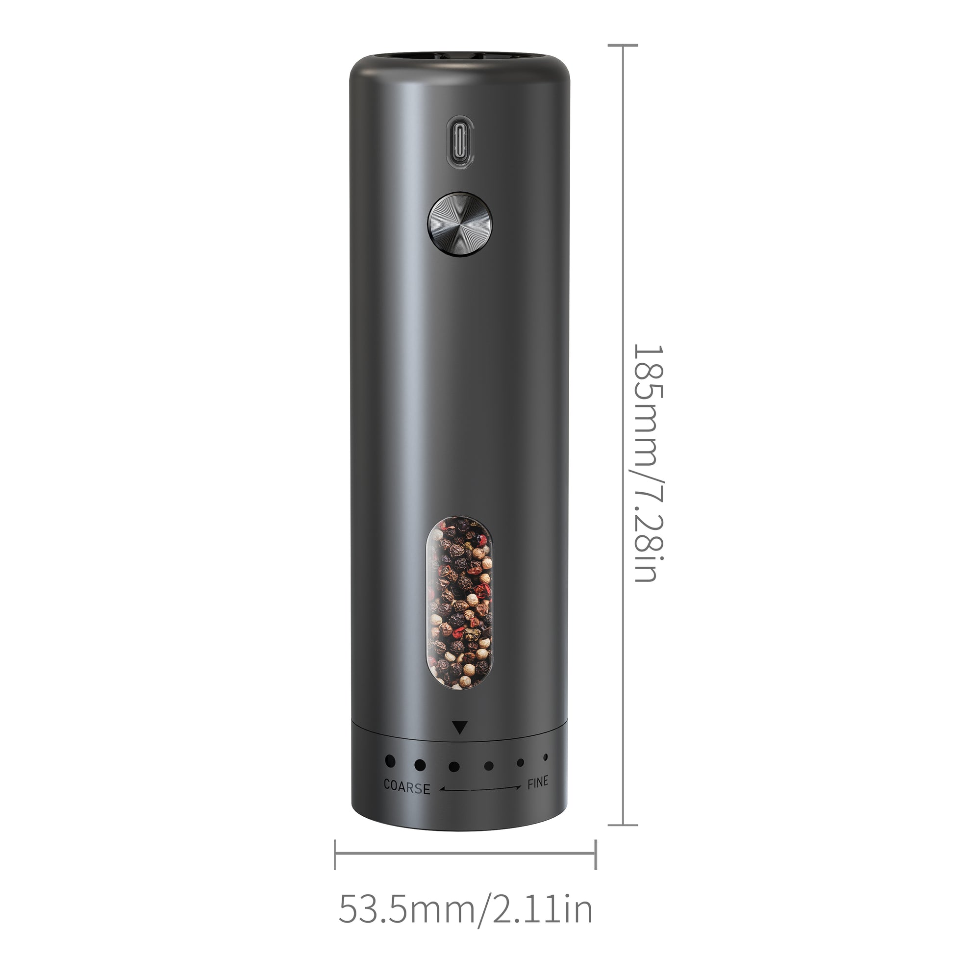 BNMQ rechargeable pepper mill USB charging port | Port de charge USB du moulin à poivre rechargeable BNMQ