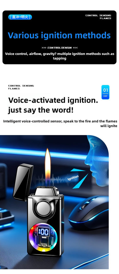 BNMQ Black technology voice-activated induction lighter trendy high-value lighter cigarette lighter fast charging lighter inflatable lighter