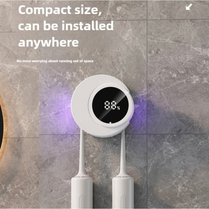 BNMQ New household non-punching toothbrush holder disinfection sterilization cleaner powerful ultraviolet sterilization wireless charging drying