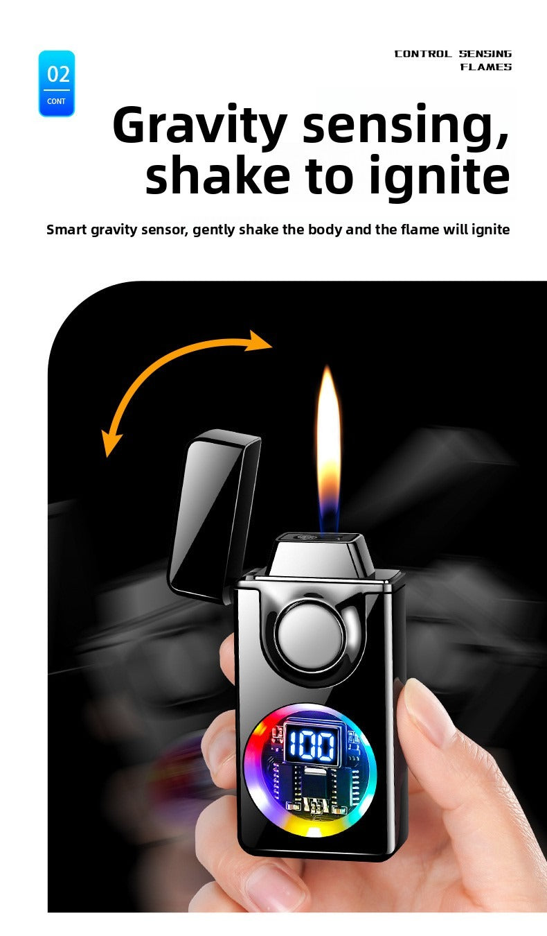 BNMQ Black technology voice-activated induction lighter trendy high-value lighter cigarette lighter fast charging lighter inflatable lighter