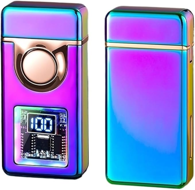 BNMQ voice control butane lighter with transparent window and metal flip design | Briquet à butane BNMQ à commande vocale avec fenêtre transparente et design rabattable en métal