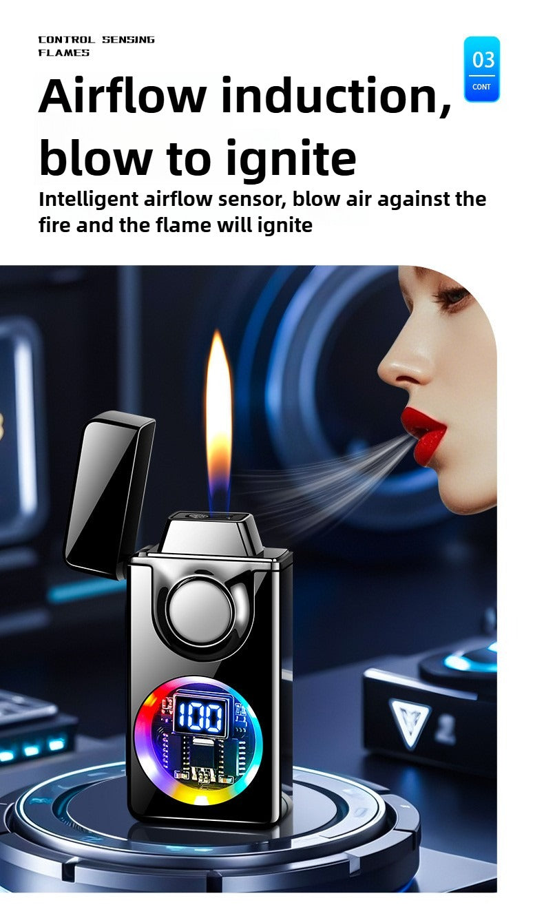 BNMQ Black technology voice-activated induction lighter trendy high-value lighter cigarette lighter fast charging lighter inflatable lighter