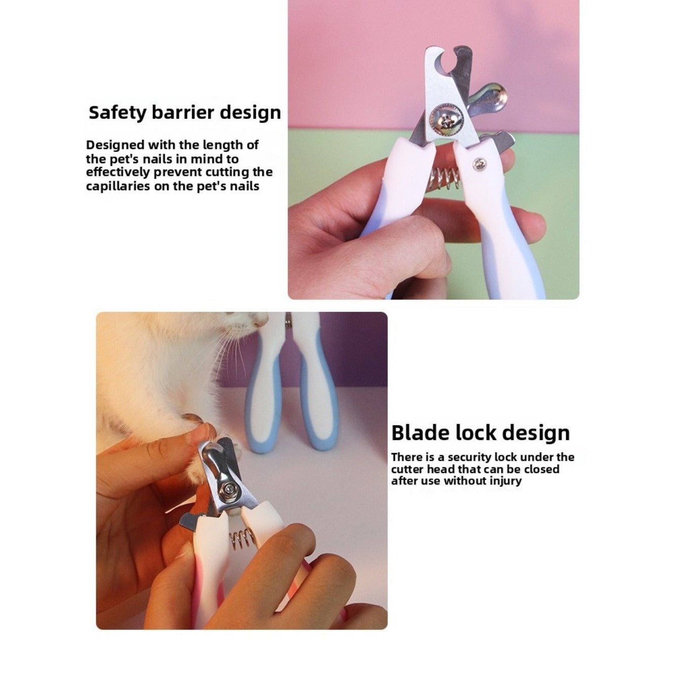 BNMQ stainless steel pet grooming scissors in use | Ciseaux de toilettage en acier inoxydable BNMQ en utilisation