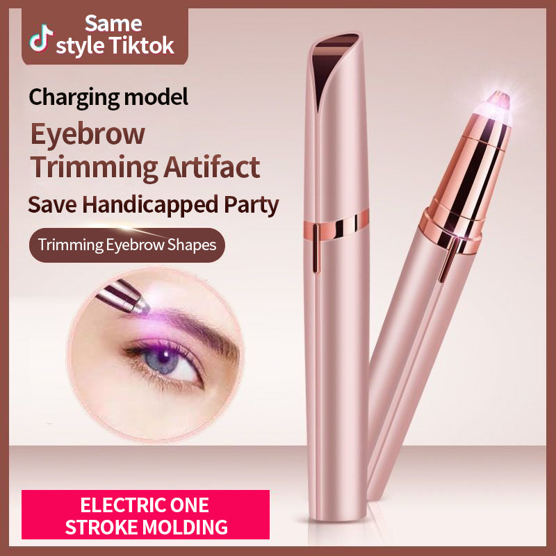 BNMQ electric eyebrow shaper precision blade close-up | Gros plan de la lame de précision du rasoir à sourcils BNMQ