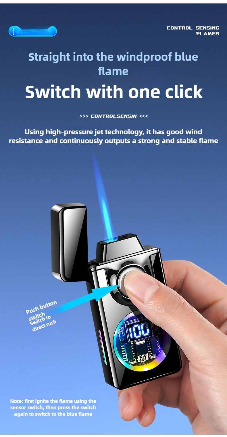 BNMQ Black technology voice-activated induction lighter trendy high-value lighter cigarette lighter fast charging lighter inflatable lighter